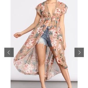 Chiffon floral duster